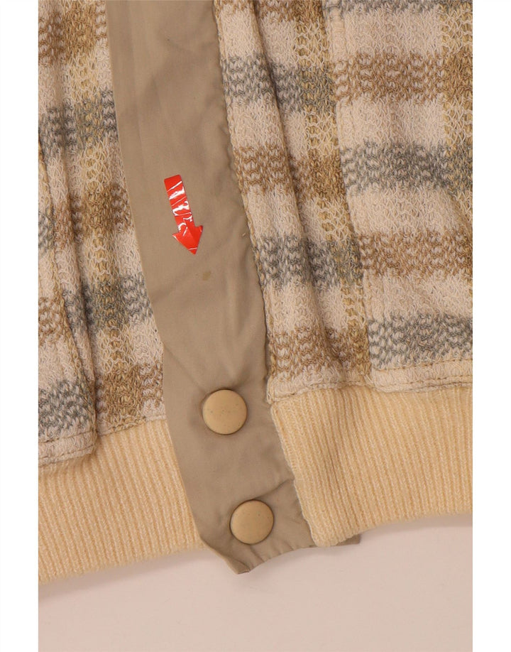 Мужская куртка-бомбер HEMMOND UK 38, средний бежевый клетчатый хлопок