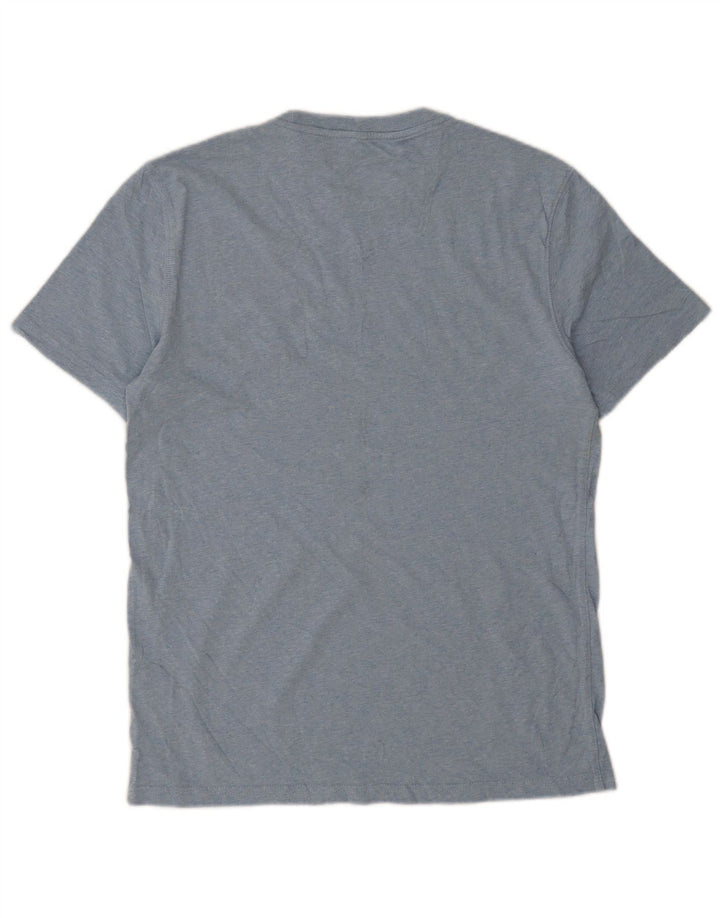 Мужская футболка Fat Face Top из хлопка среднего синего цвета