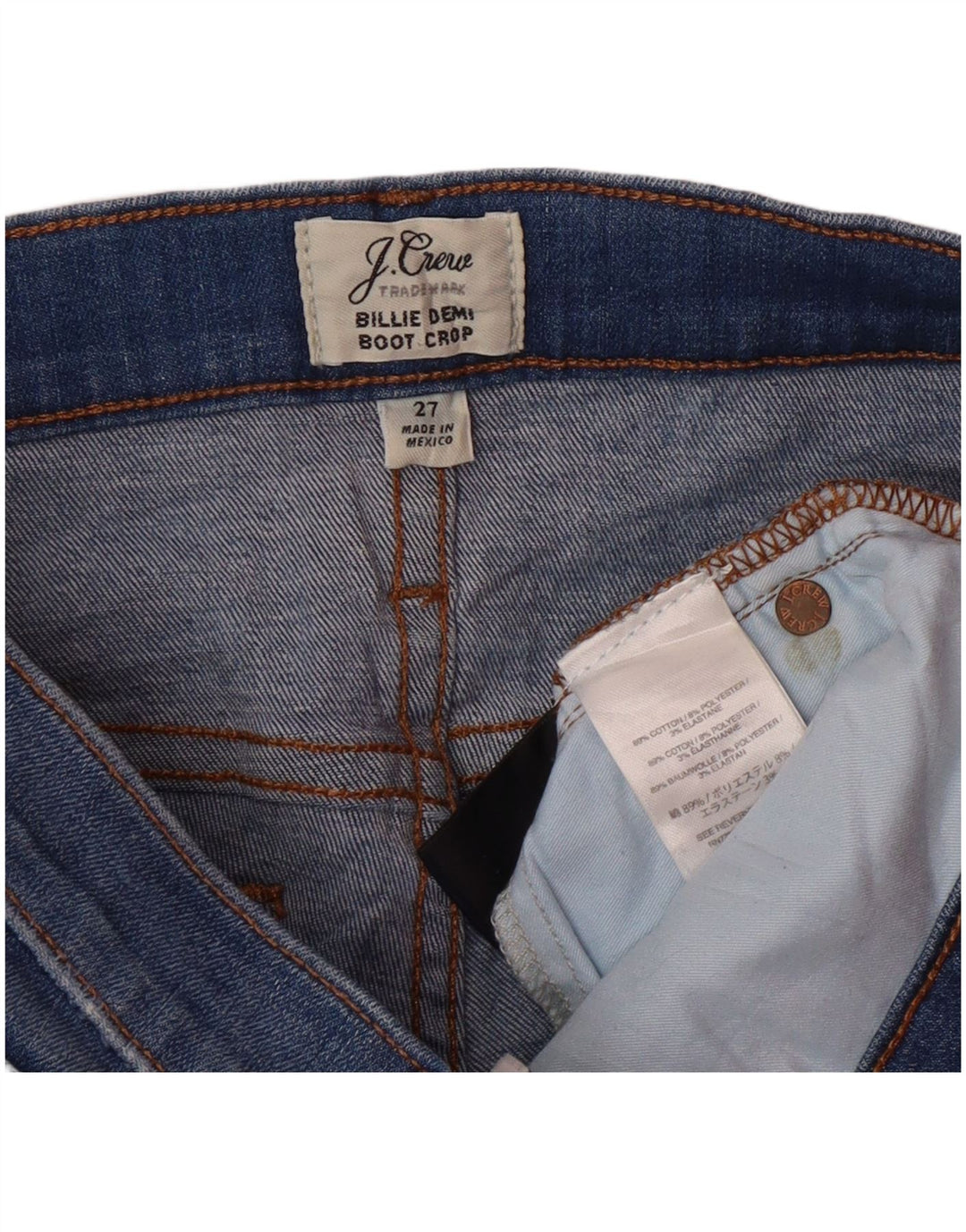 Женские укороченные джинсы J. CREW Billie Demi Bootcut W27 L25, синий хлопок