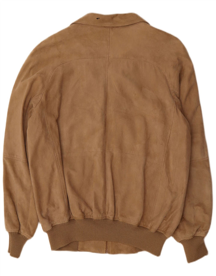 Мужской замшевый бомбер VINTAGE UK 42 XL Коричневый