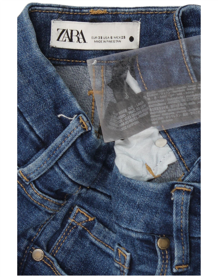 Женские джинсы Bootcut Zara EU 38, маленькие W28 L32, синие, хлопок