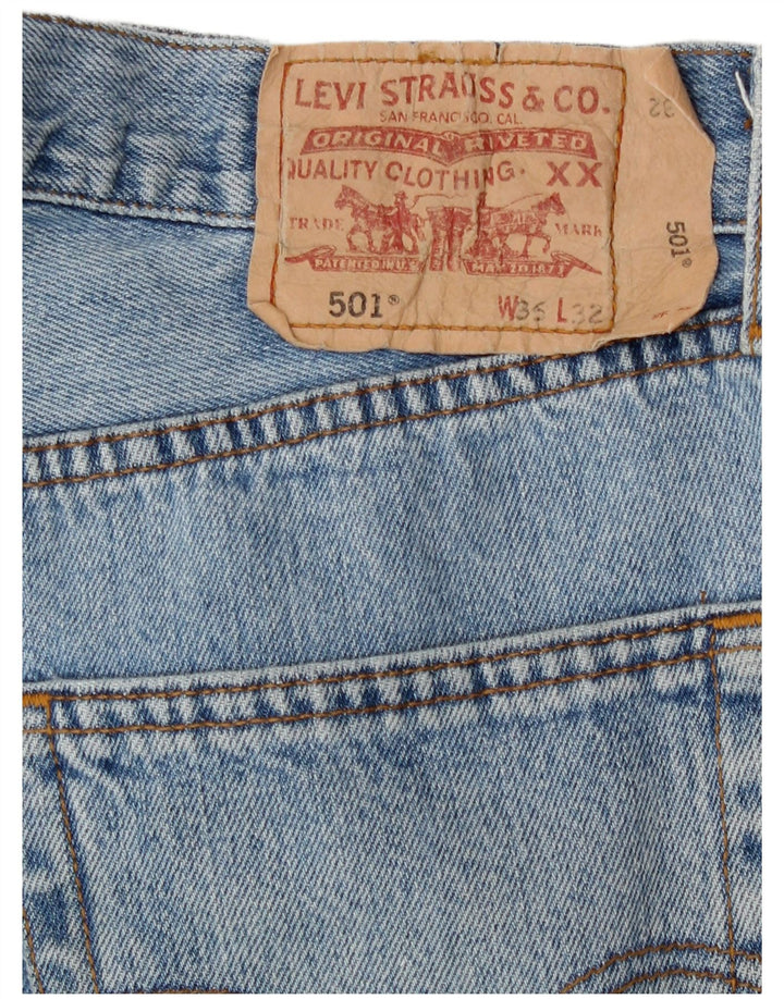 Мужские прямые джинсы Levi's 501 W36 L32 синие, хлопок