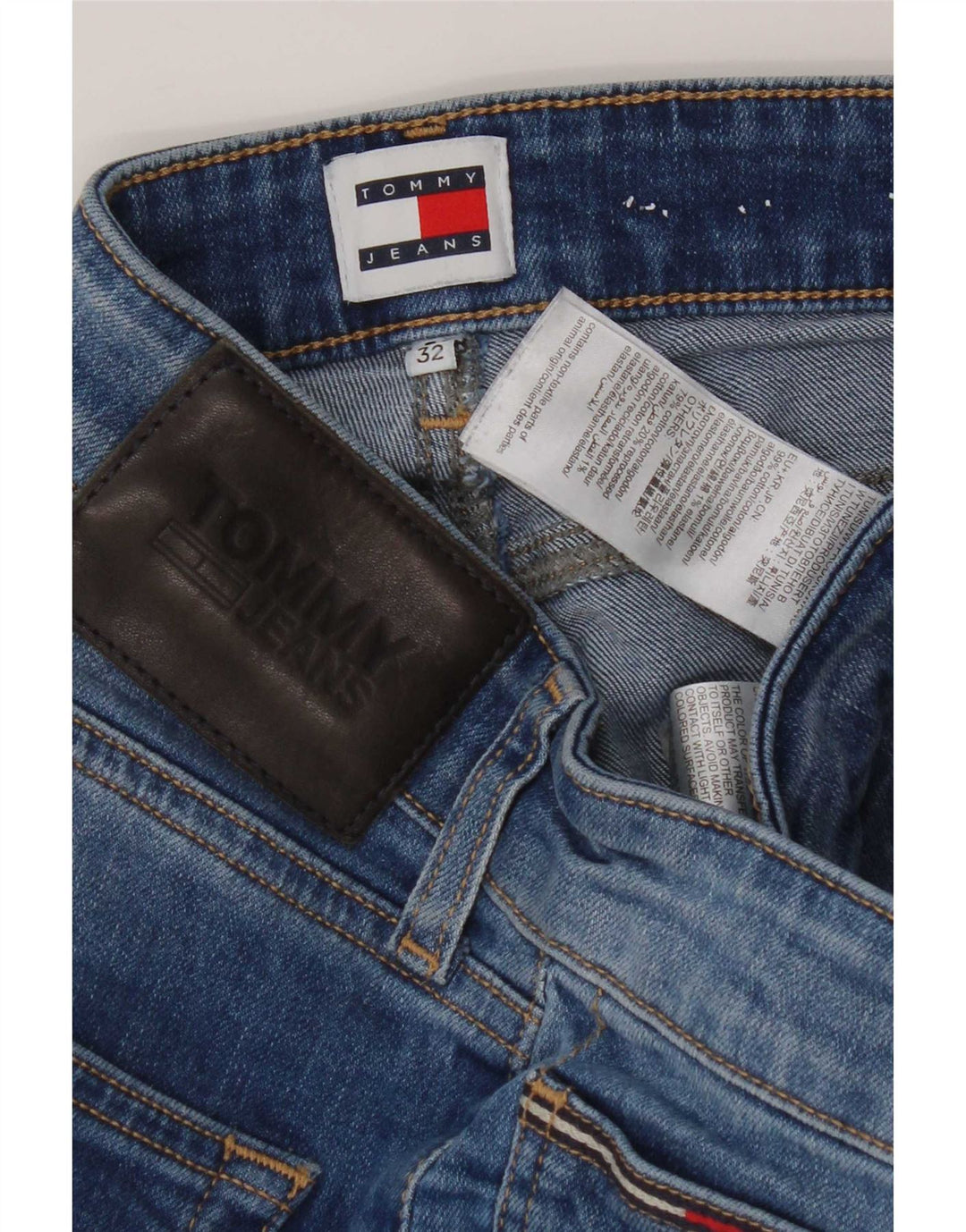 Мужские узкие джинсы Tommy Hilfiger W32 L32 синие, хлопок