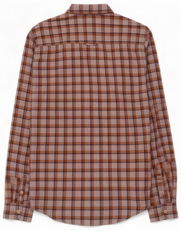 Мужская рубашка Jack Wills 2XS, коричневый клетчатый хлопок
