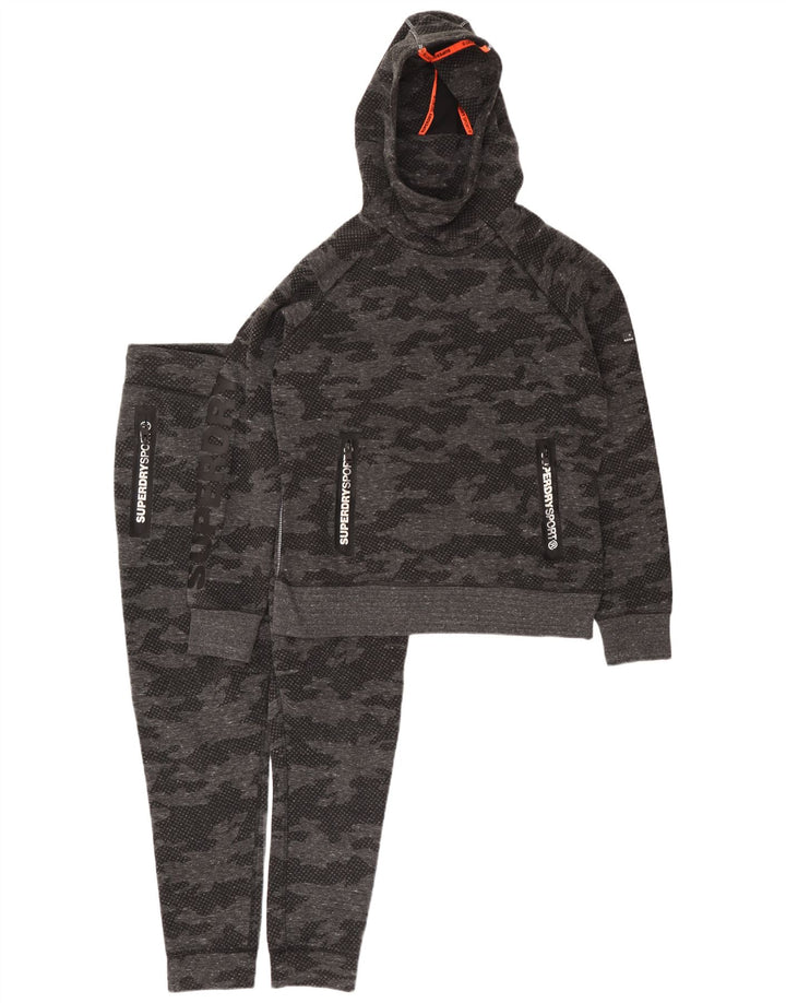 Женский спортивный костюм Superdry с рисунком UK 18 XL, серый камуфляжный полиэстер