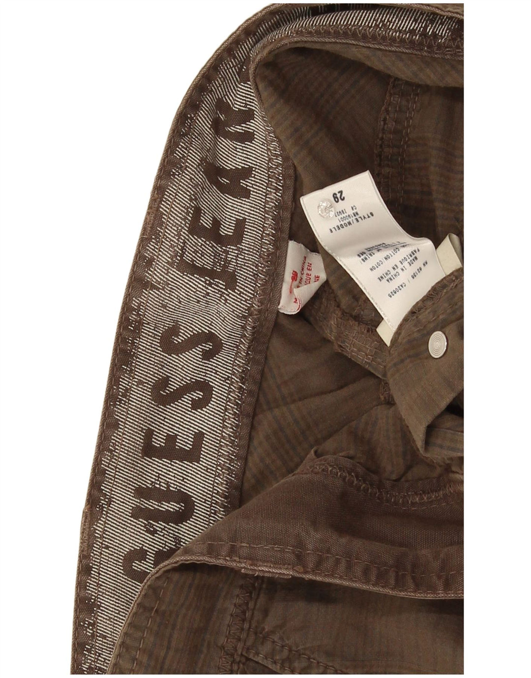 Мужские шорты-карго Guess W29, маленькие коричневые, хлопок