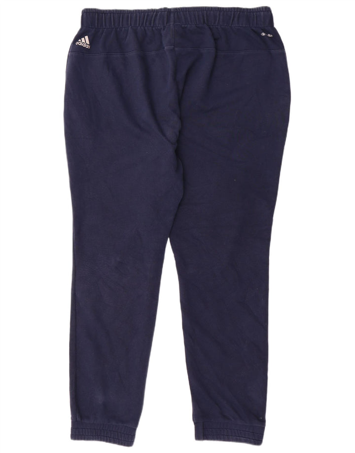 Мужские спортивные брюки с графическим рисунком ADIDAS Climalite, джоггеры 2XL, темно-синие