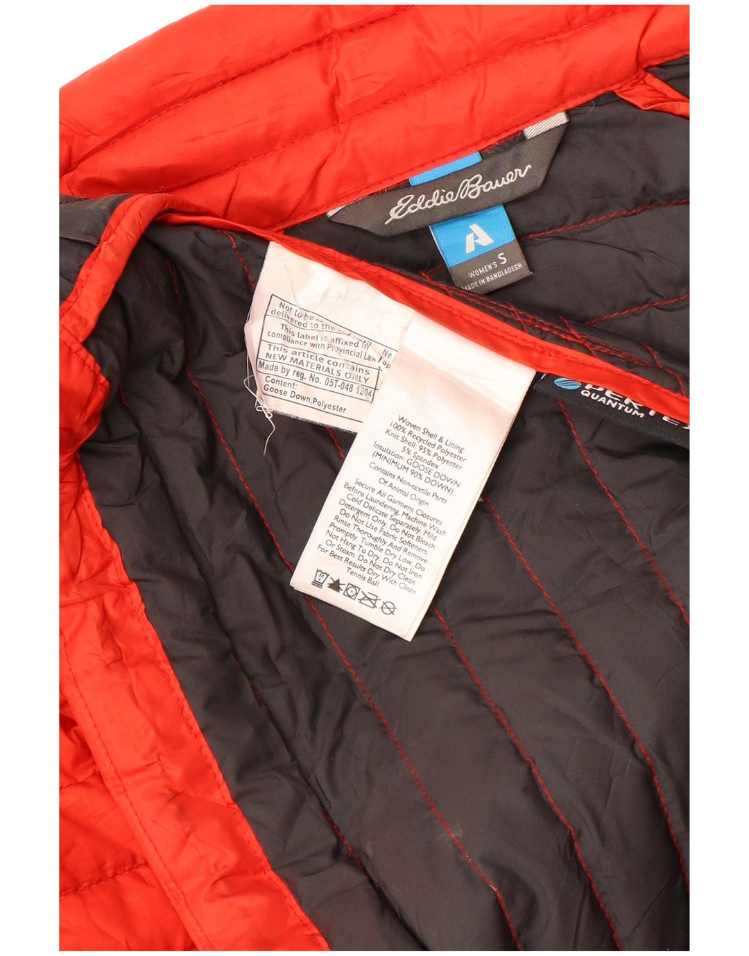 Женская стеганая куртка EDDIE BAUER UK 10, маленькая, красный, полиэстер