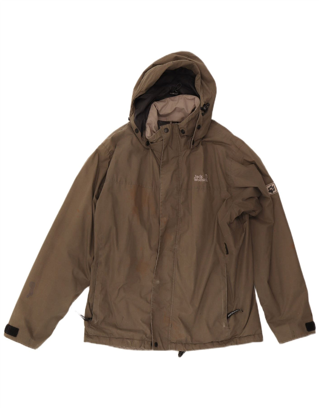 Мужская ветровка с капюшоном Jack Wolfskin UK 36/38 Средний Бежевый
