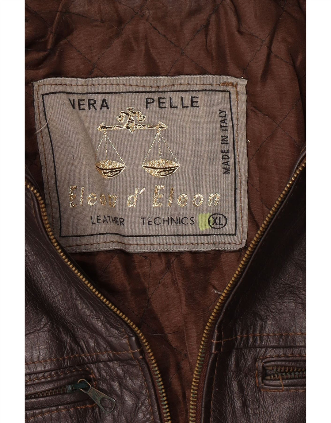 Мужская кожаная куртка VINTAGE UK 42 XL коричневая кожа