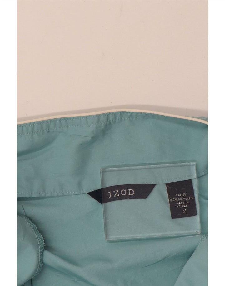 IZOD Мужской пуловер с воротником на молнии, спортивный костюм, средний синий полиэстер