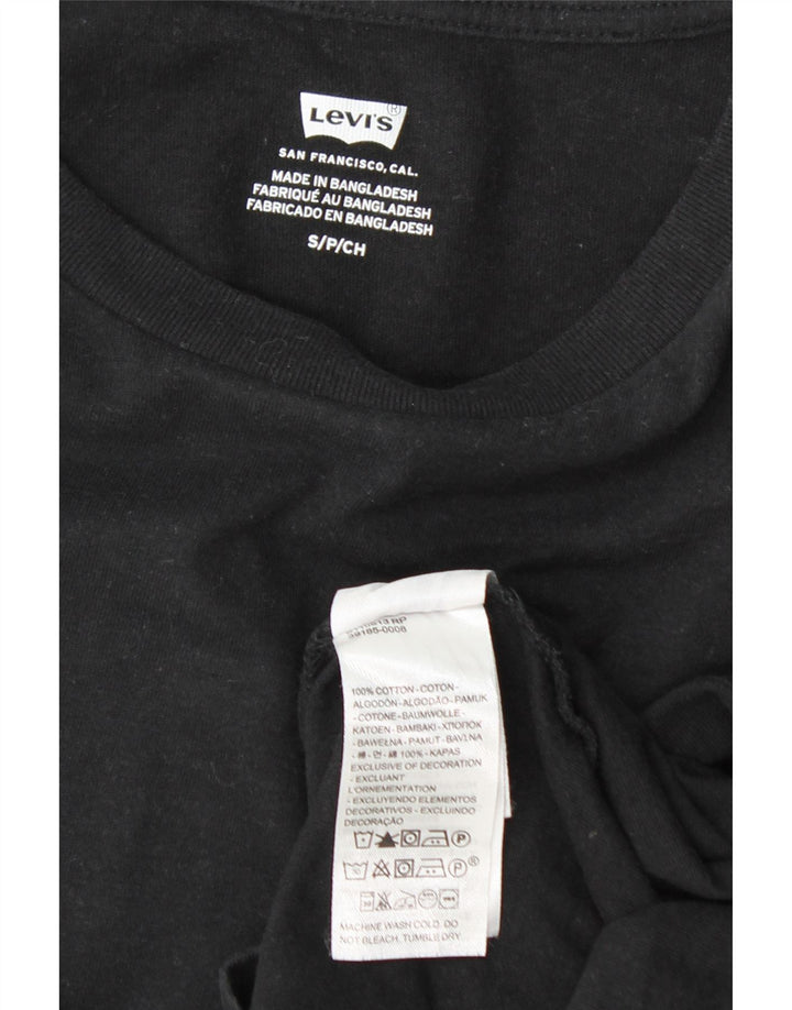 Женская футболка оверсайз Levi's Top UK 10, маленькая, черный хлопок