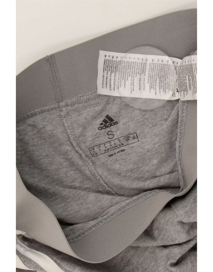 Женские леггинсы Adidas UK 8, маленькие серые, хлопковые