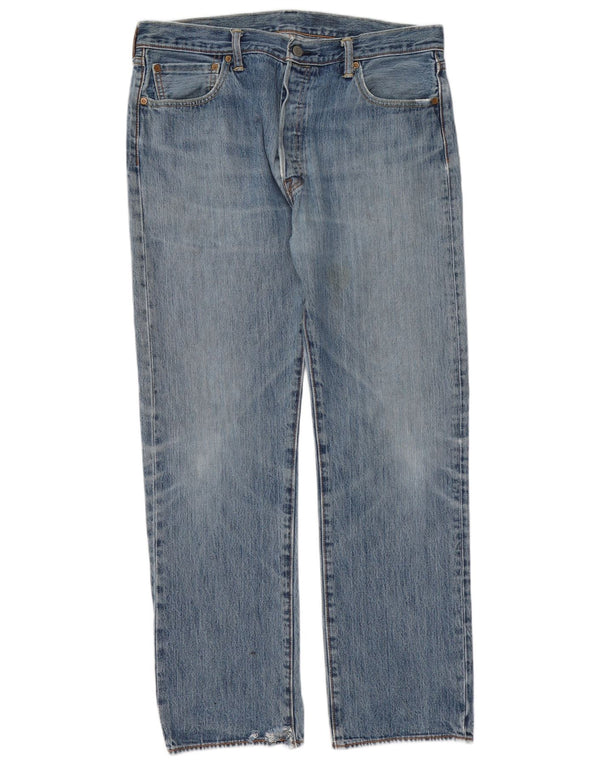 Мужские прямые джинсы Levi's 501 W36 L32 синие, хлопок