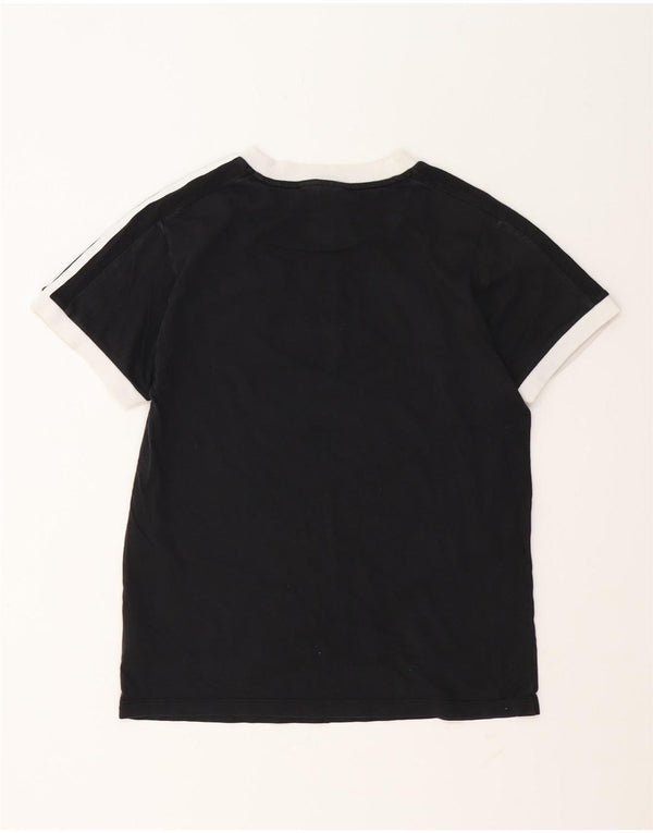 Женская футболка оверсайз с рисунком Adidas Top UK 6 XS, черный хлопок