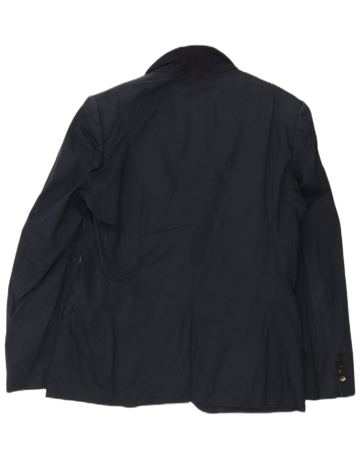 Мужской пиджак Reiss на 2 пуговицах, Великобритания 42 XL, темно-синий, хлопок