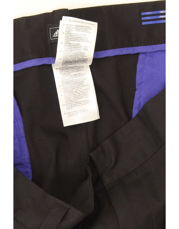 Мужские прямые костюмные брюки Adidas W40 L30, черный полиэстер