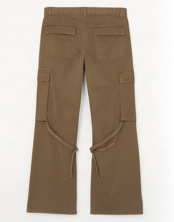 Женские брюки-карго Zara EU 38, маленькие W28 L32, хлопок цвета хаки