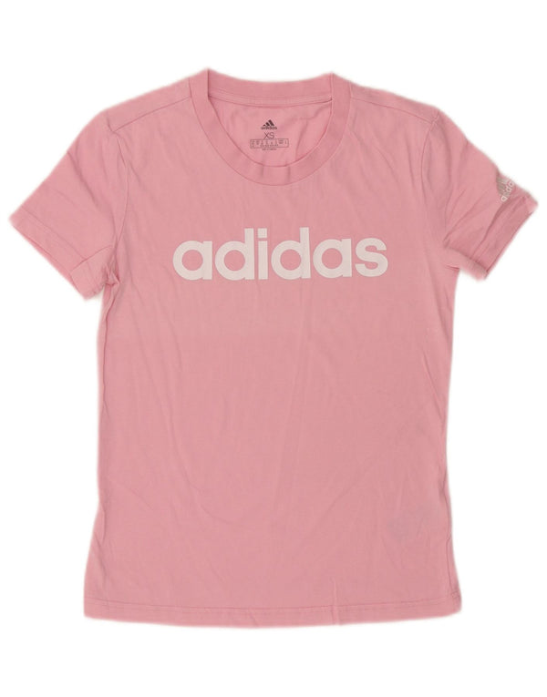 Женская футболка с рисунком Adidas Top UK 4/6 XS, розовый хлопок
