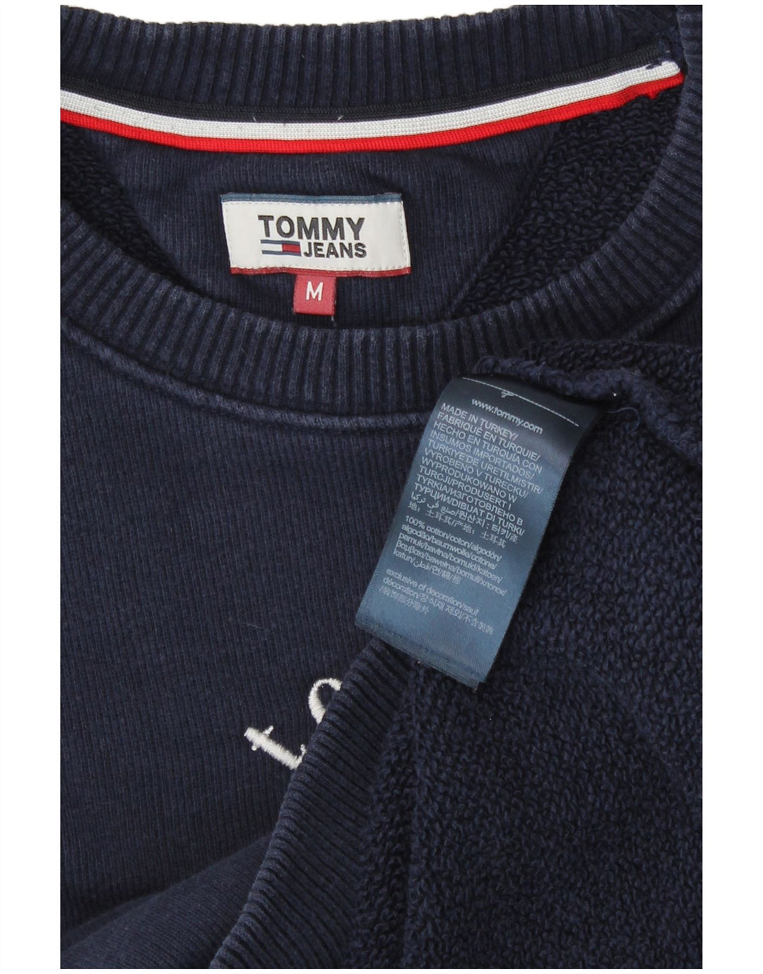 Женский свитер с рисунком Tommy Hilfiger UK 14, средний, темно-синий