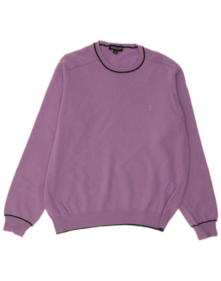 Женский свитер JECKERSON с круглым вырезом, Великобритания, 18 XL, фиолетовый, шерсть