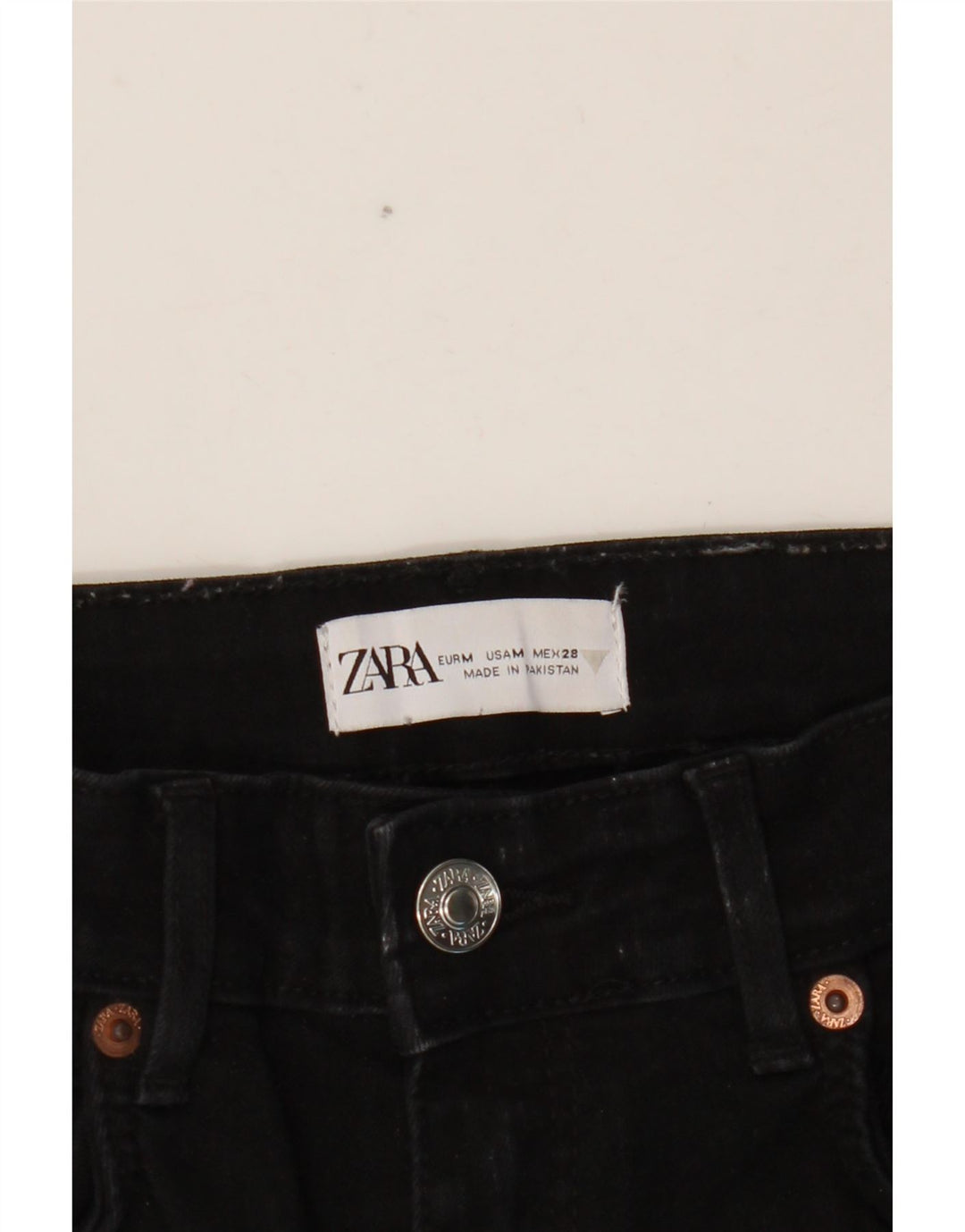 Женские джинсы скинни Zara Medium W28 L26, черные
