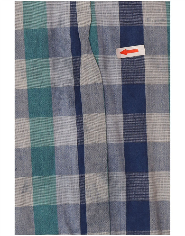 Мужская рубашка с коротким рукавом Ben Sherman, большая синяя клетка, хлопок