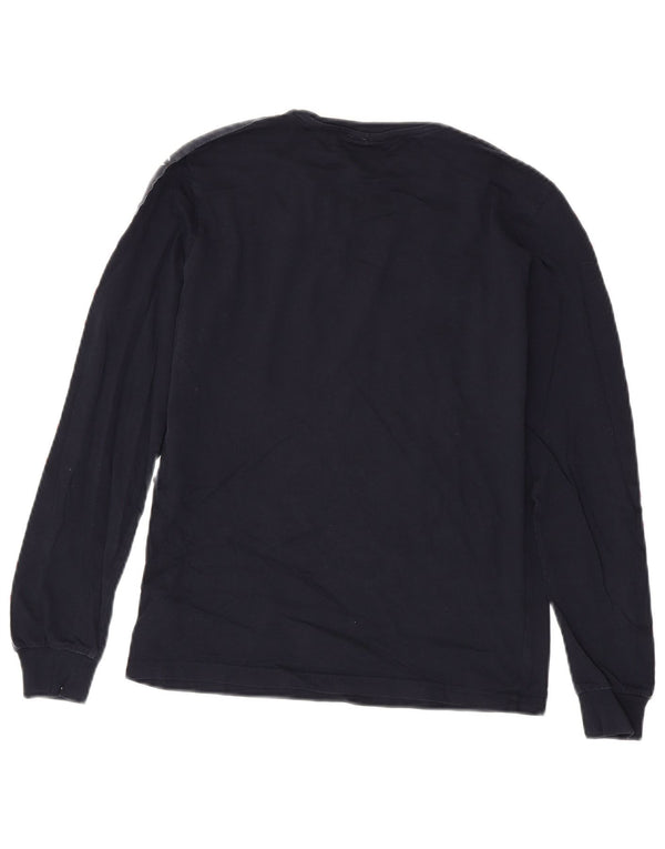 Топ с рисунком для девочек Champion, 13–14 лет, XL, темно-синий, хлопок, с длинными рукавами