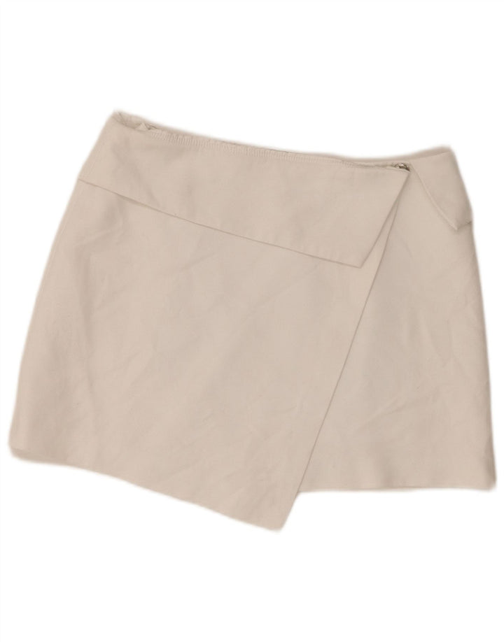 Женская мини-юбка с запахом Zara Medium W28, белая