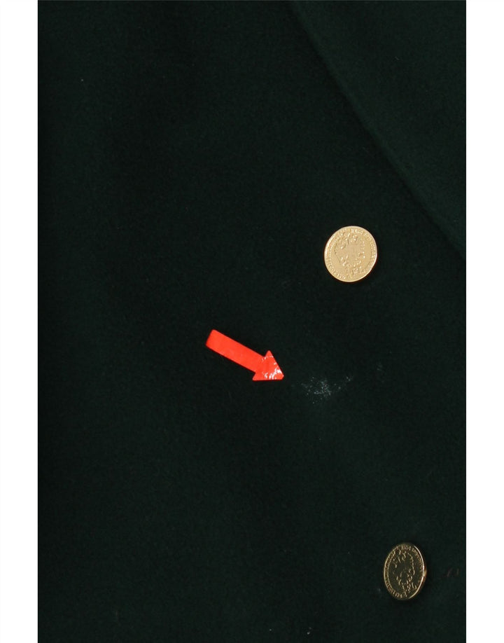 Винтажный женский двубортный пиджак, Великобритания, 18 XL, зеленый шерстяной пиджак