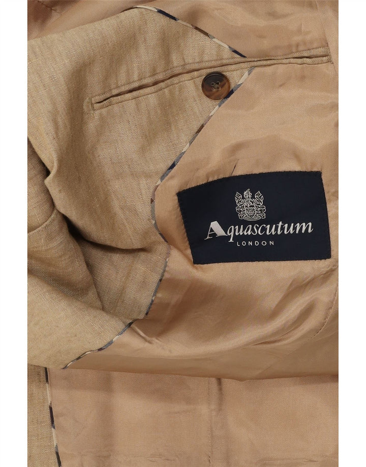 Мужской пиджак Aquascutum на 2 пуговицах UK 36, маленький коричневый