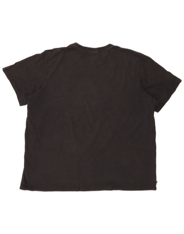 Adidas Mens Graphic T-Shirt Top 2XL Black Cotton