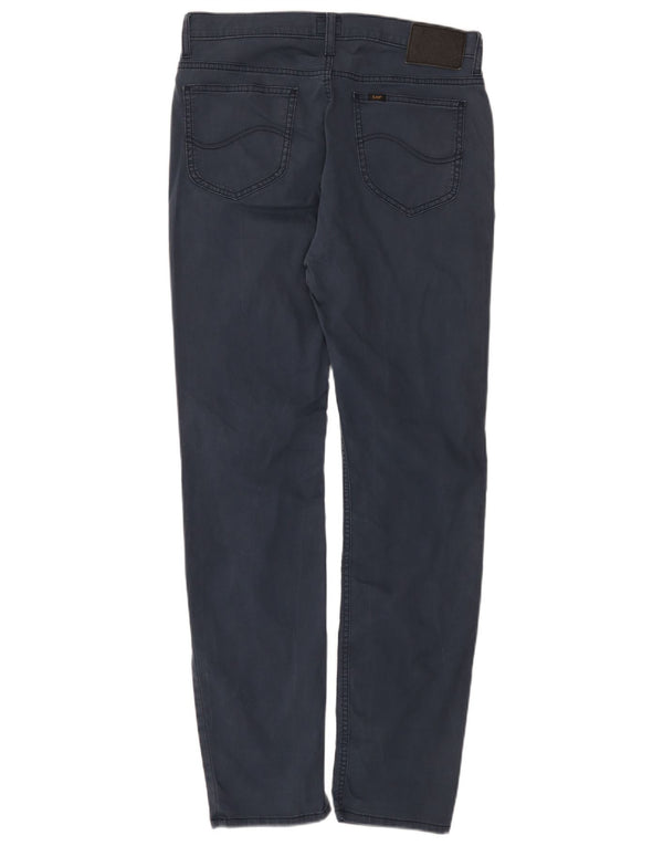 Lee Мужские повседневные брюки Rider Slim Fit W33 L32 Синие хлопковые