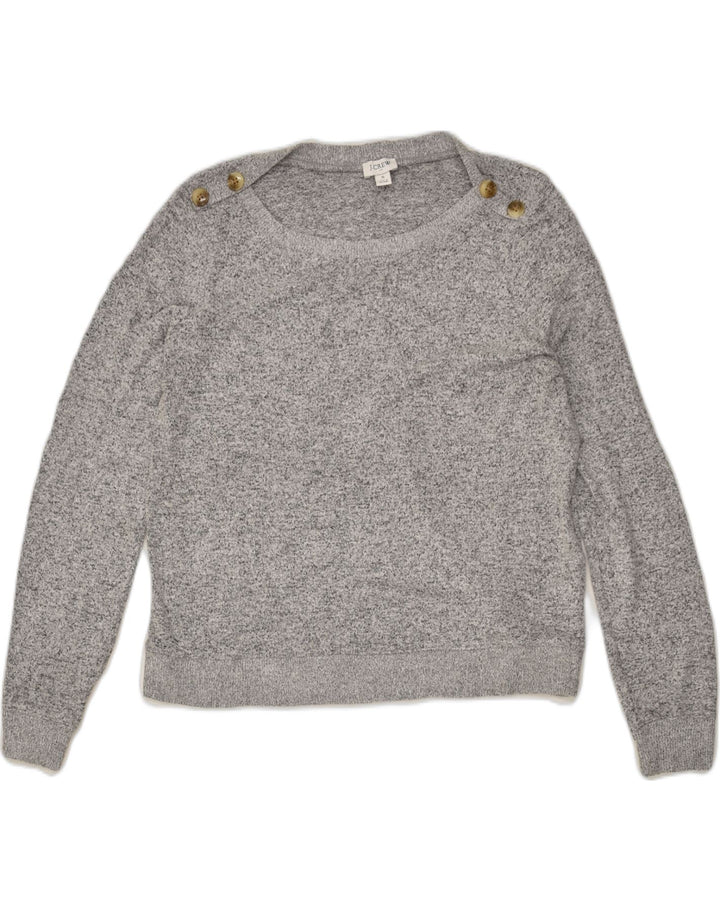 J. CREW Womens Loose Fit Crew Neck Jumper Sweater UK 10 Small Grey Flecked | Vintage J. Crew | Thrift | Second-Hand J. Crew | Used Clothing | Messina Hembry 