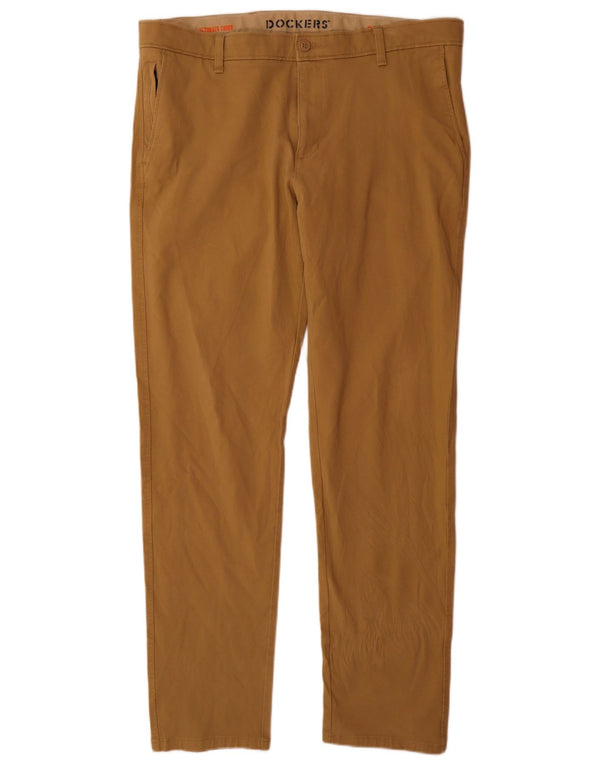 Мужские узкие брюки-чинос Dockers W38 L34, бежевый хлопок