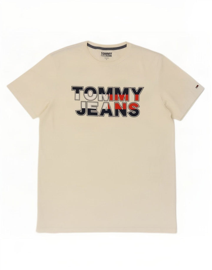 Мужская футболка с рисунком Tommy Hilfiger, средний белый