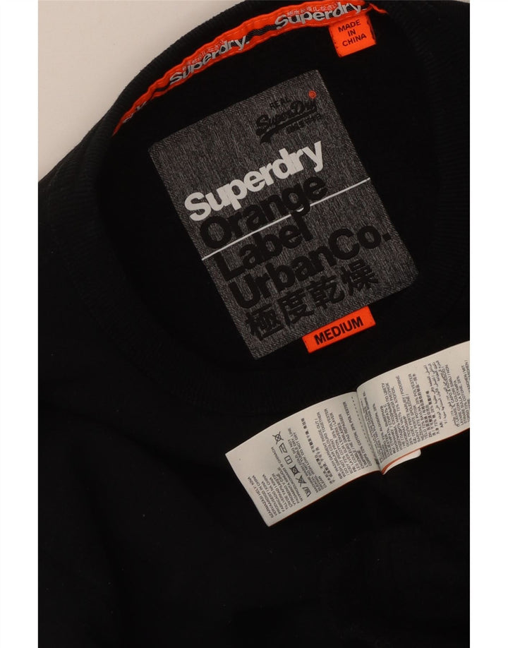 Мужской свитер Superdry, джемпер среднего размера, черный, хлопок
