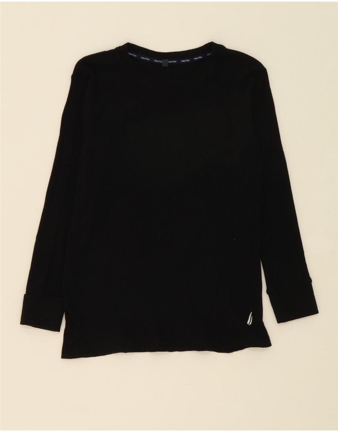NAUTICA Womens Top Long Sleeve UK 12 Medium Black Cotton Vintage Nautica and Second-Hand Nautica from Messina Hembry 