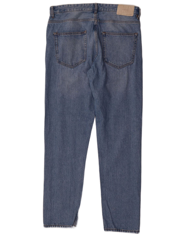 Мужские прямые джинсы Zara EU 42, большие, W32 L32, синие, хлопок