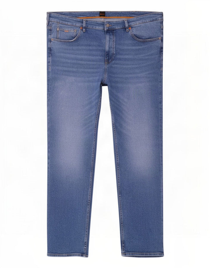 Мужские прямые джинсы Hugo Boss W44 L32, синий хлопок