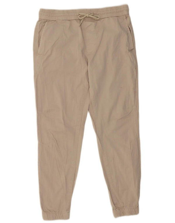 Мужские брюки-чиносы Zara для бега, средние W32 L27, бежевый хлопок