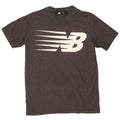 Мужская футболка с рисунком New Balance, большая серая в крапинку