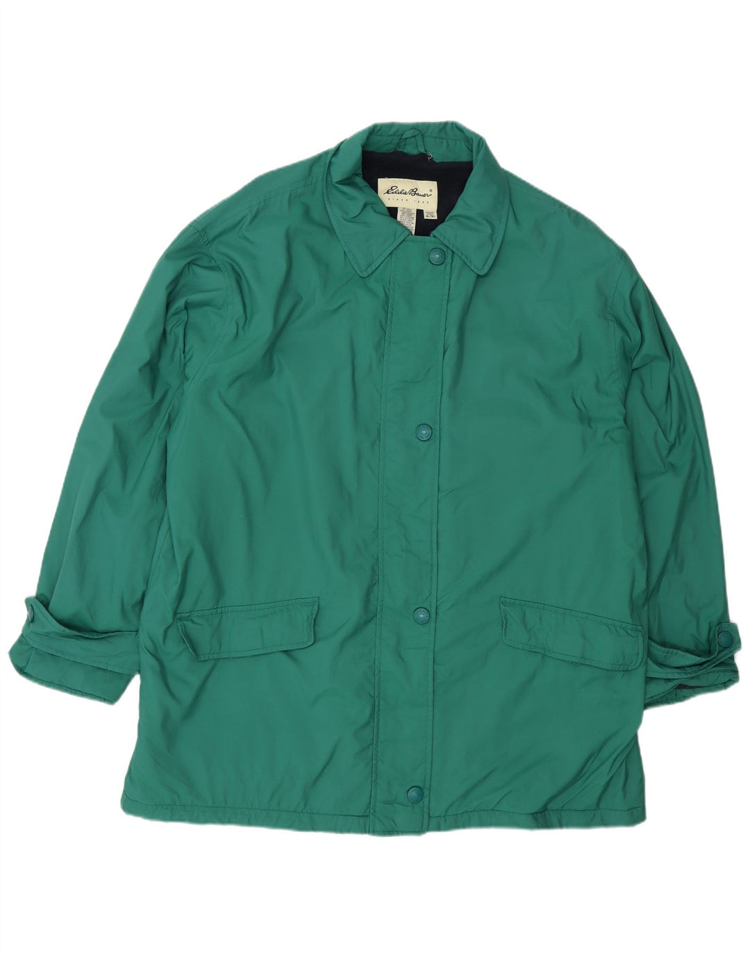 Женская ветровка оверсайз Eddie Bauer UK 18 XL, зеленый нейлон