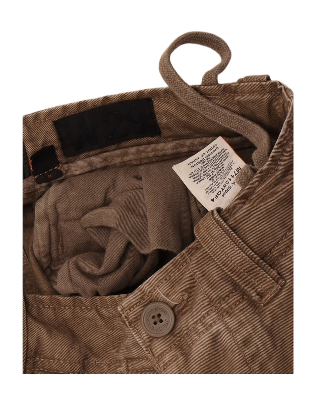 Мужские шорты-карго Superdry W29, маленькие коричневые, хлопок