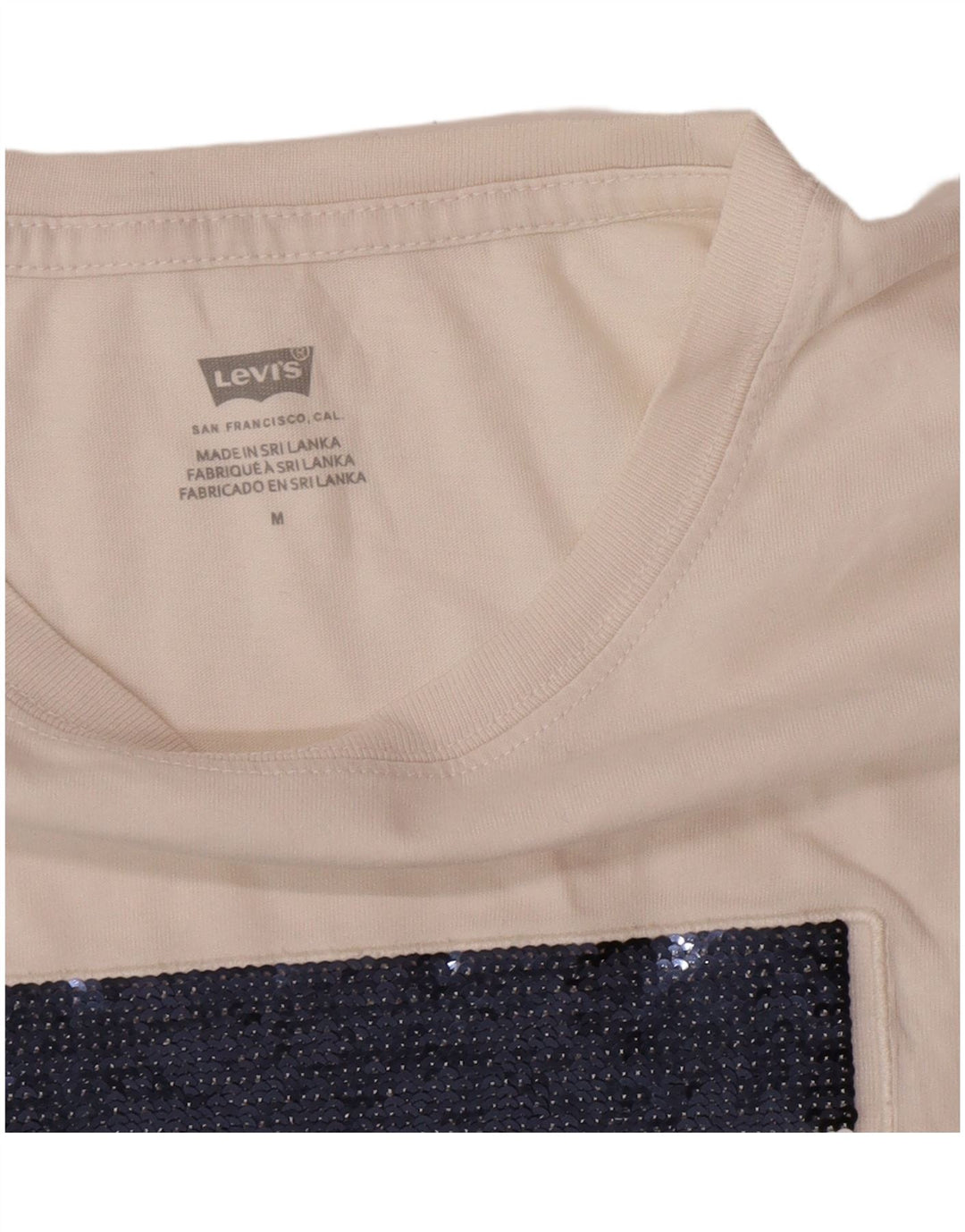 Женская футболка с рисунком Levi's Top UK 14, средний белый