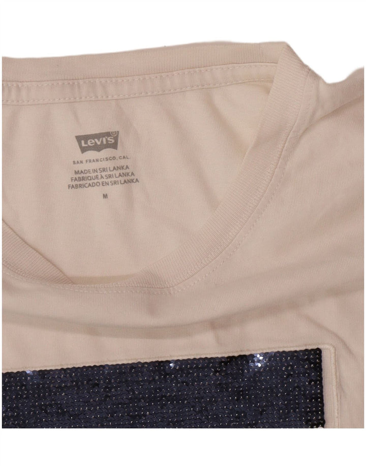 Женская футболка с рисунком Levi's Top UK 14, средний белый