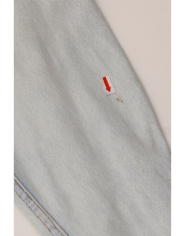 Женская укороченная джинсовая куртка оверсайз RIFLE UK 10, маленькая синяя, хлопок