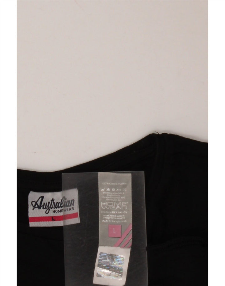 Женская футболка AUSTRALIAN L'ALPINA Top UK 16, большой черный хлопок