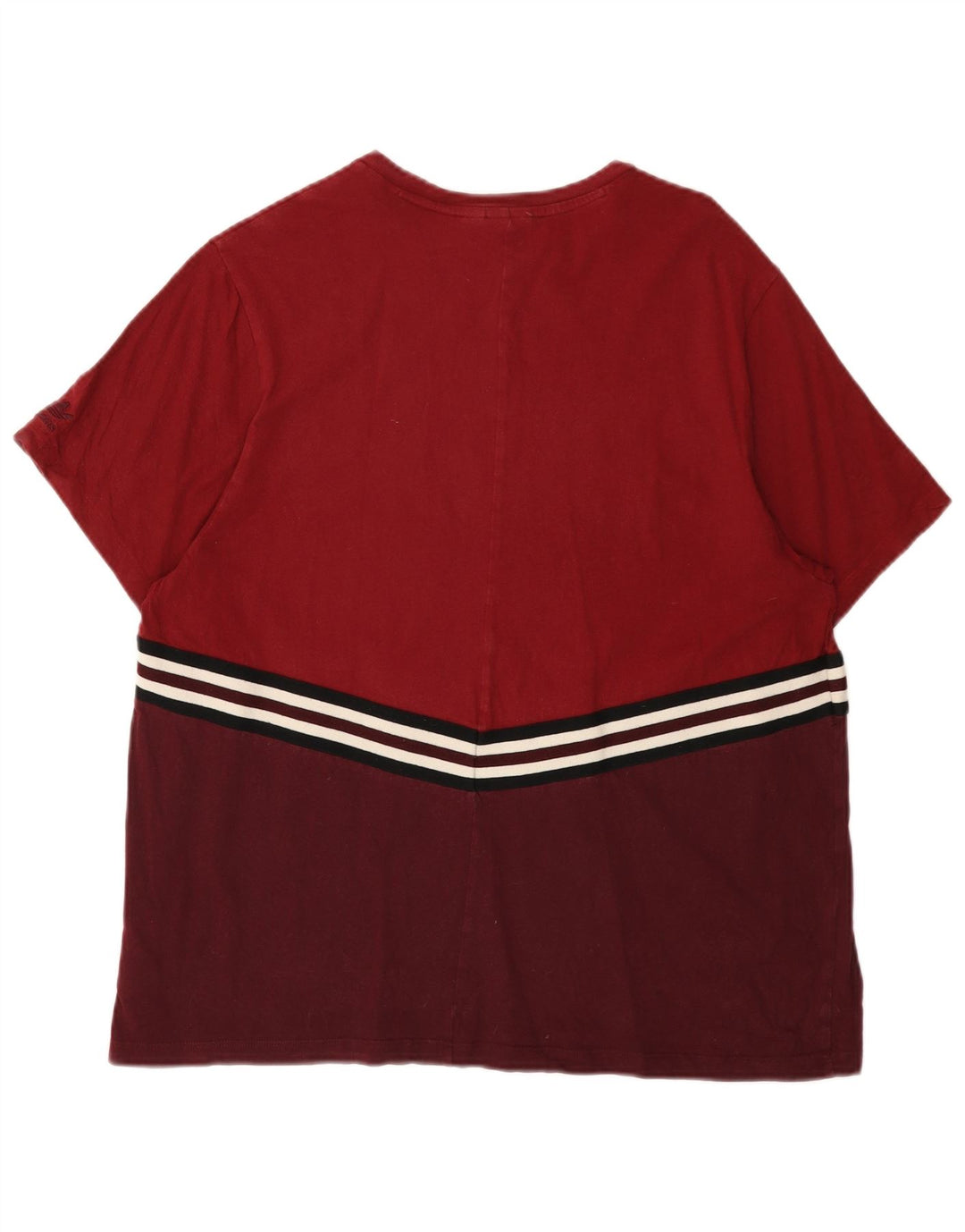 Женская футболка с рисунком ADIDAS Top UK Small 10 Burgundy Colourblock