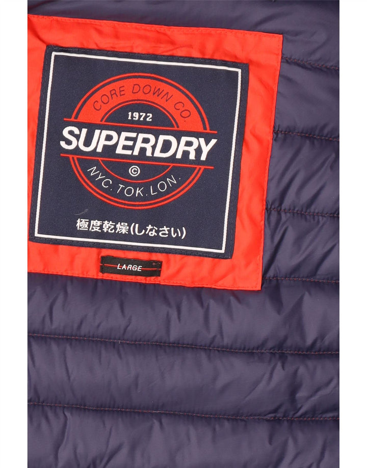 Мужская утепленная куртка с капюшоном Superdry UK 40, большой красный полиэстер